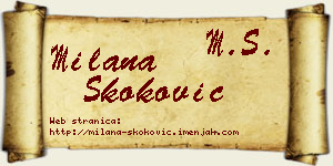 Milana Skoković vizit kartica